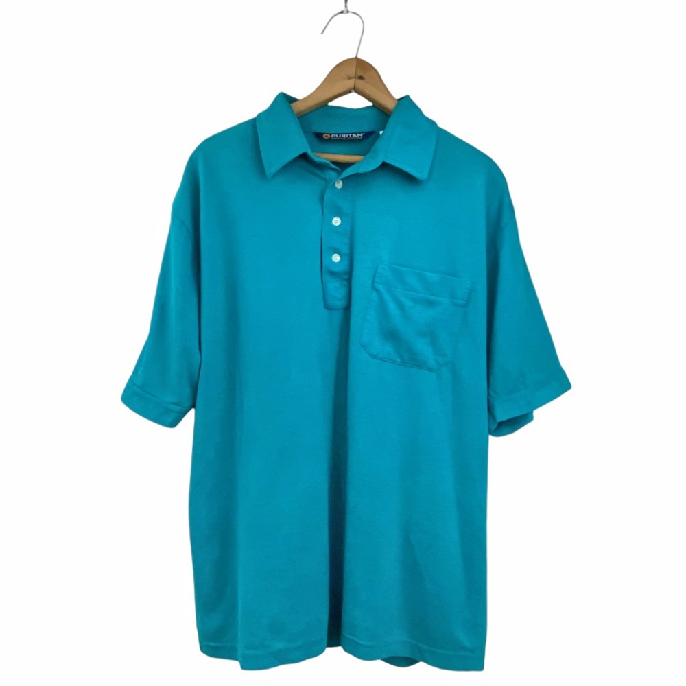 Vintage Puritan Special Edition Pocket Polo Shirt Active Dress Shirt SS Men’s M